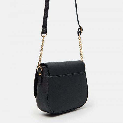 Kadın Siyah Kapaklı Zincir Çanta 0GM8